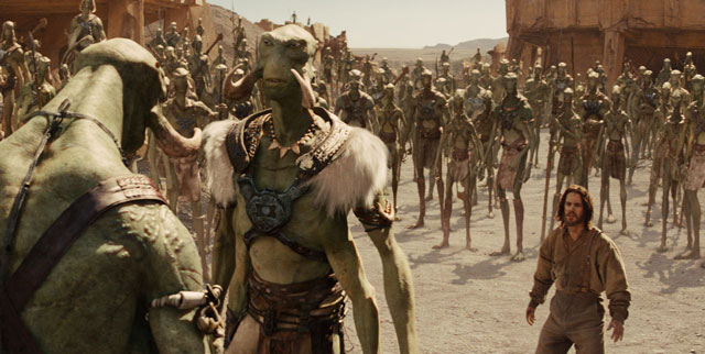 John Carter among the Tharks - What do you think? Should we toss him out, or have fun with him first?